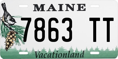 ME license plate 7863TT