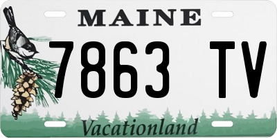 ME license plate 7863TV