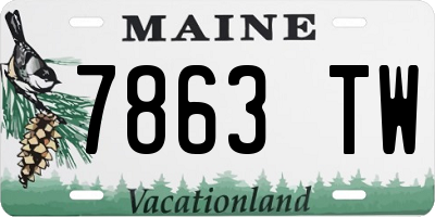 ME license plate 7863TW