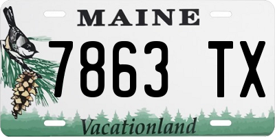 ME license plate 7863TX