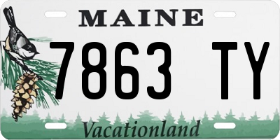 ME license plate 7863TY