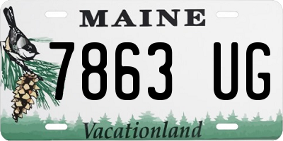 ME license plate 7863UG
