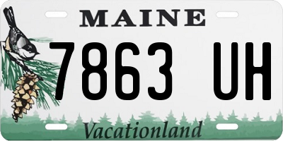 ME license plate 7863UH