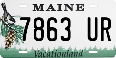 ME license plate 7863UR