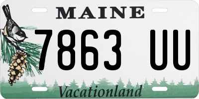 ME license plate 7863UU