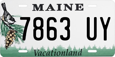 ME license plate 7863UY