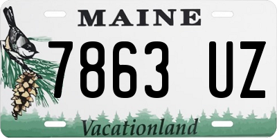 ME license plate 7863UZ
