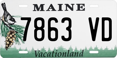 ME license plate 7863VD