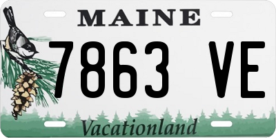 ME license plate 7863VE