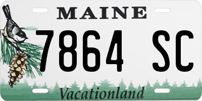 ME license plate 7864SC