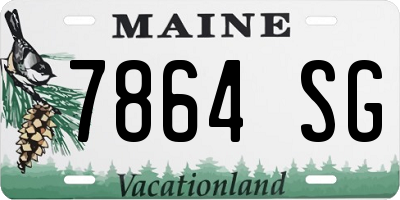 ME license plate 7864SG
