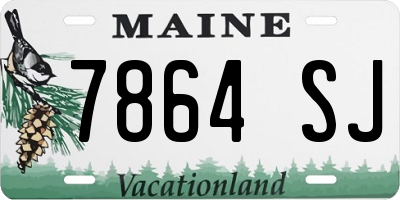 ME license plate 7864SJ
