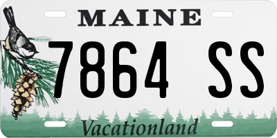 ME license plate 7864SS