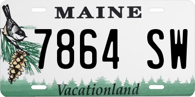 ME license plate 7864SW