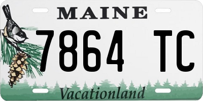 ME license plate 7864TC