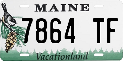 ME license plate 7864TF