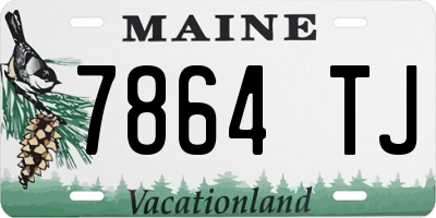 ME license plate 7864TJ