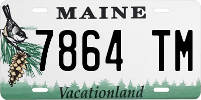 ME license plate 7864TM