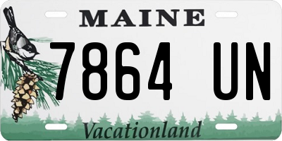 ME license plate 7864UN