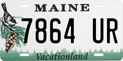 ME license plate 7864UR