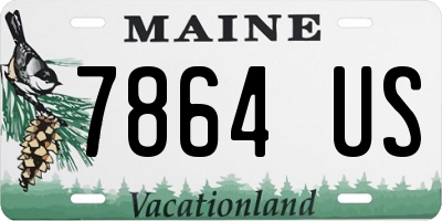 ME license plate 7864US