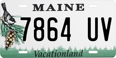 ME license plate 7864UV