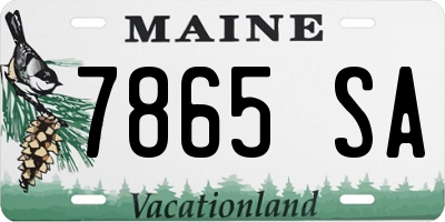 ME license plate 7865SA