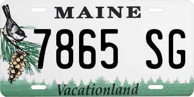 ME license plate 7865SG