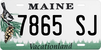 ME license plate 7865SJ