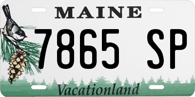 ME license plate 7865SP