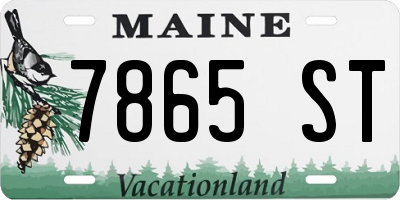 ME license plate 7865ST