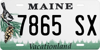 ME license plate 7865SX
