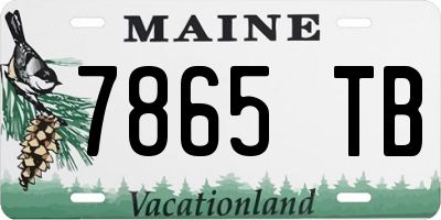 ME license plate 7865TB