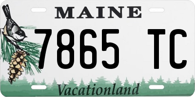 ME license plate 7865TC