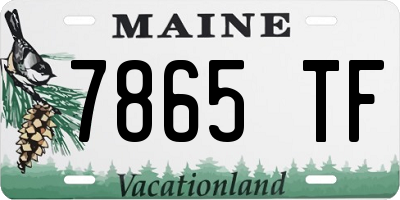 ME license plate 7865TF