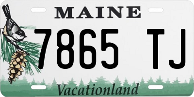 ME license plate 7865TJ