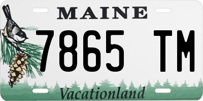 ME license plate 7865TM