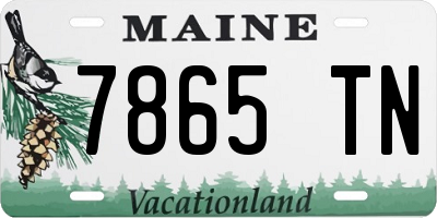 ME license plate 7865TN