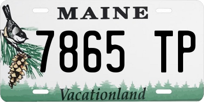 ME license plate 7865TP