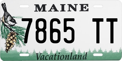 ME license plate 7865TT