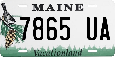 ME license plate 7865UA