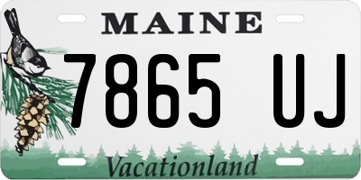 ME license plate 7865UJ