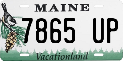 ME license plate 7865UP