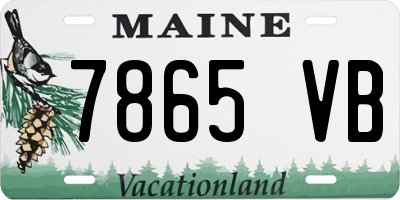 ME license plate 7865VB