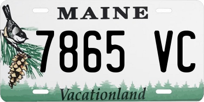 ME license plate 7865VC