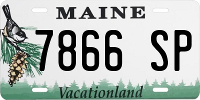 ME license plate 7866SP