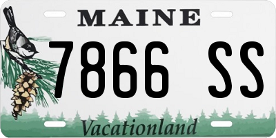 ME license plate 7866SS