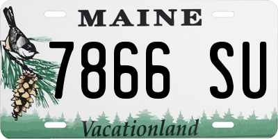 ME license plate 7866SU
