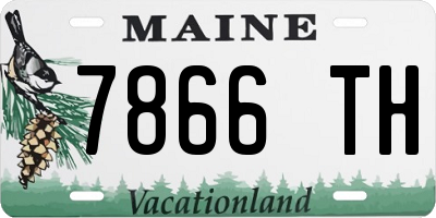 ME license plate 7866TH
