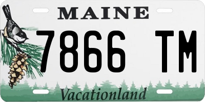 ME license plate 7866TM